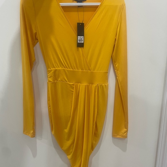 Yellow Slit Dress - Picture 2 of 2